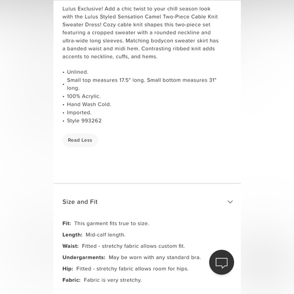 $10 CLEARANCE - NWT Lulus Styled Sensation Cable Knit Sweater Skirt (Skirt Only) - Picture 15 of 15